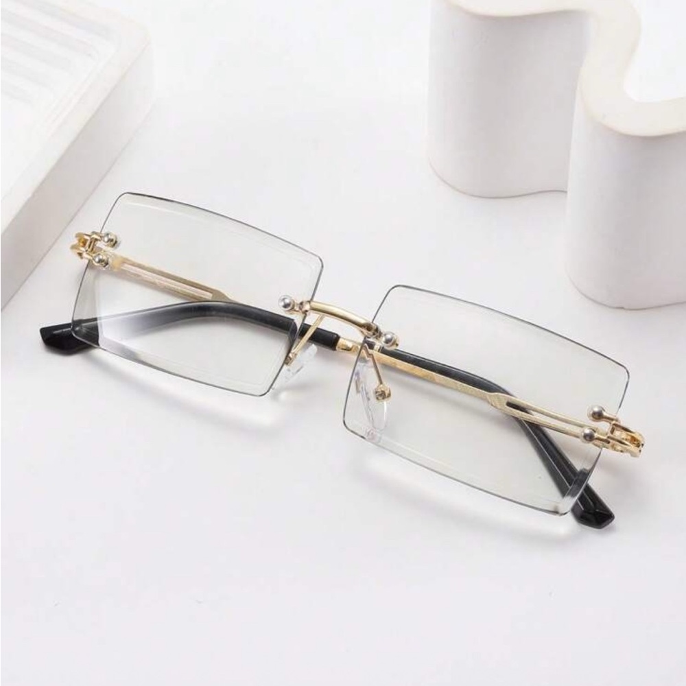 Gold and Black shein glasses